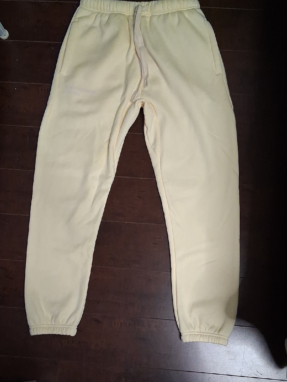 Men's Cream Fleece Jogger Sweatpants - Elastic Waist & Ankle